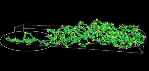 Figure 2. Polycarbonate Uniaxial Elongation Simulation