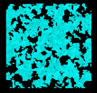 Figure 1. Candidate Installation Site of Gas Molecules Within Polyisoprene (Projection on XY Plane)