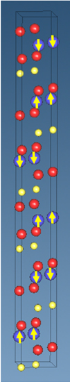 Figure 3. Initial magnetization state of cobalt The yellow arrow is an image of the magnetization direction