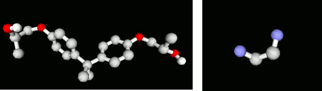 Fig1.modeling of molecules by using J-OCTA (left=EP, right=ethylenediamine)